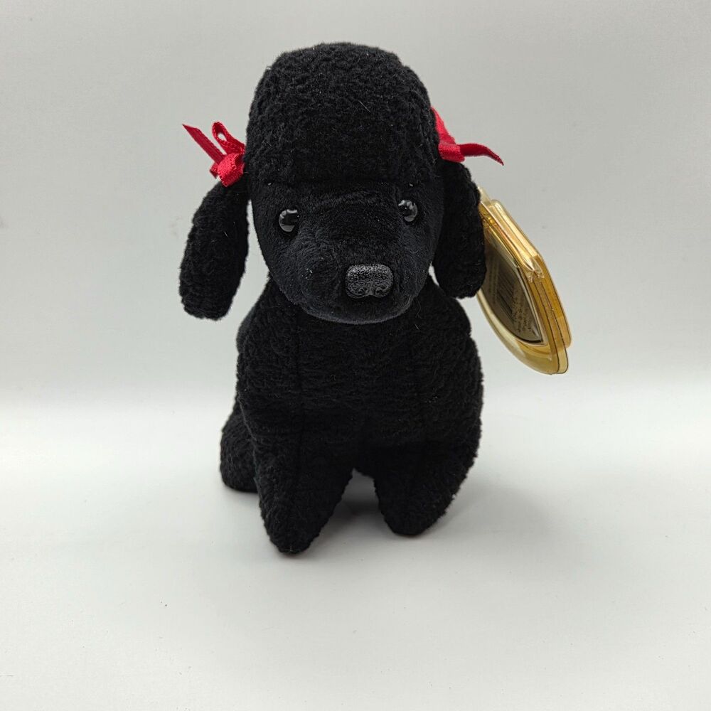 TY Beanie Baby Gigi the Poodle Dog Black Plush Vintage